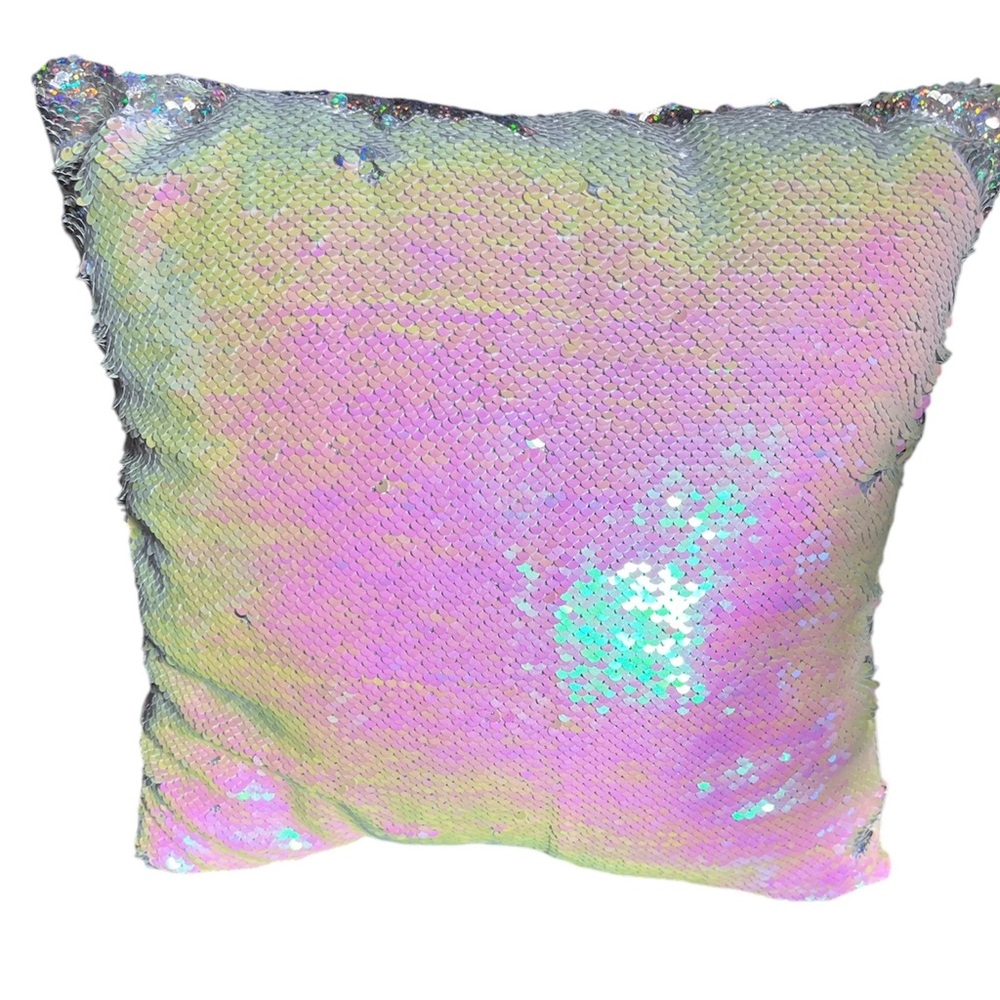 Iridescent Sequin Throw Pillow